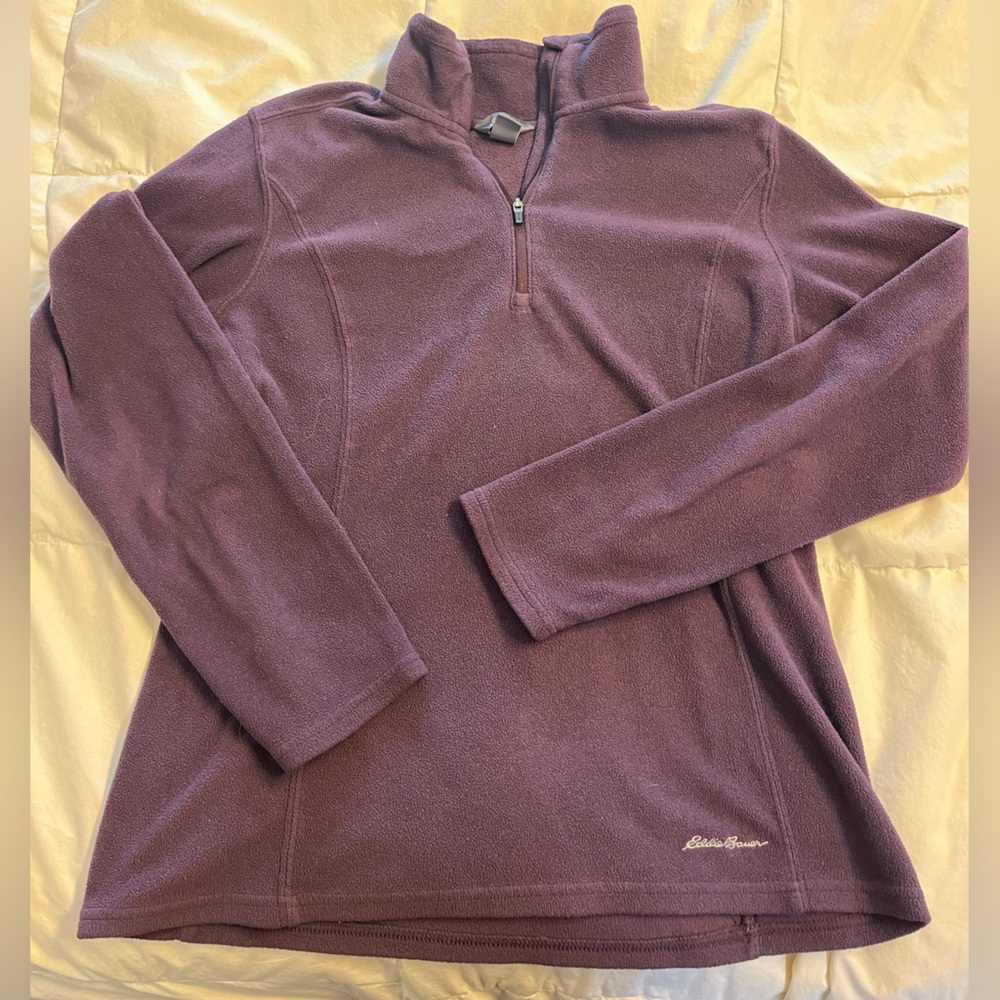 Eddie Baurer fleece quarterzip purple